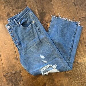 Women’s Size 14 Wild Fable Stylish Distressed Blue Jeans Boyfriend